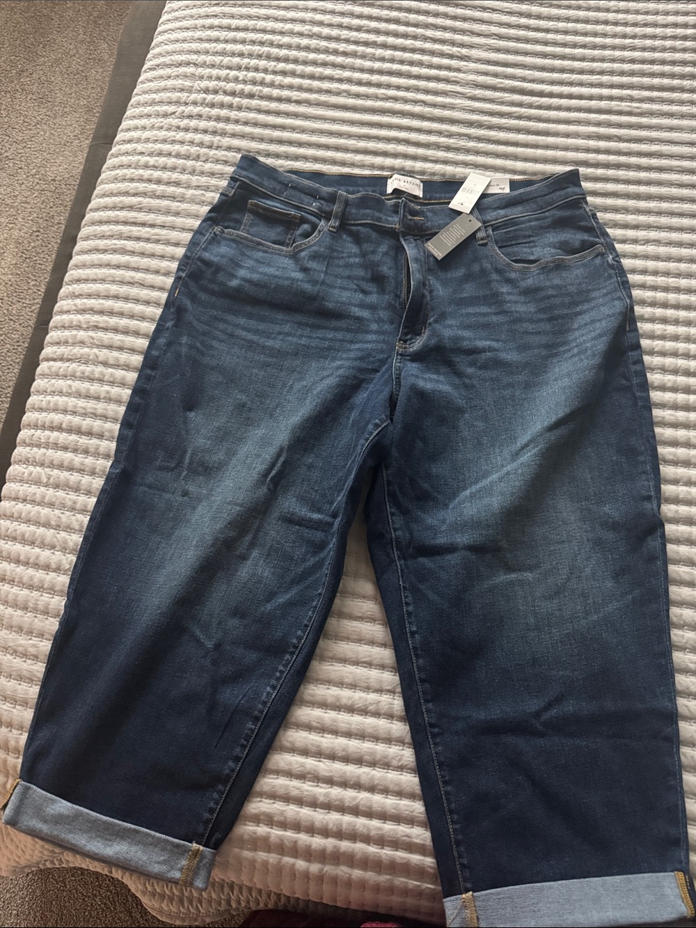 Lane Bryant Indigo Cropped Jeans with Cuffed Hem